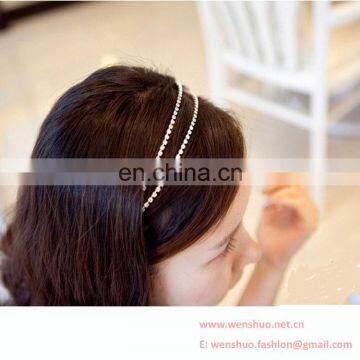 Delicate Fashion Double Row Crystal Alloy Women's Hair Clasp