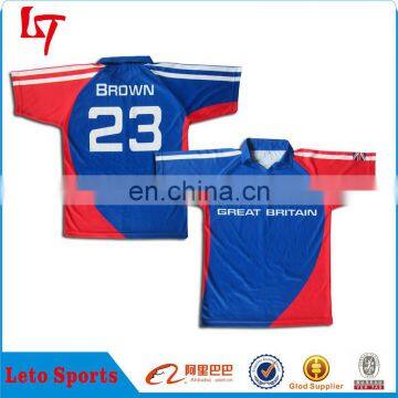 custom sport t-shirts cricket bowling golf clothing men cricket team jersey design