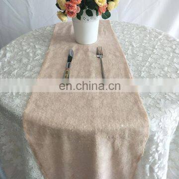 Graceful Sequin Coral Table Runner