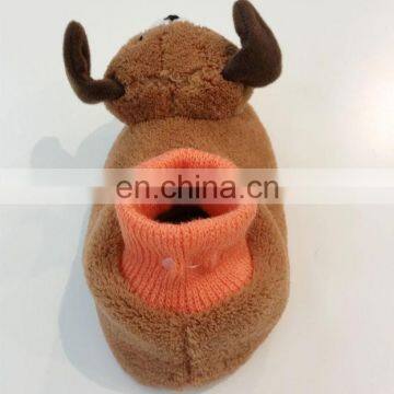 OEM service promotional cute plush baby bear house slippers