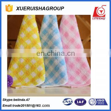 wholesale grid square hand towel cotton fabric