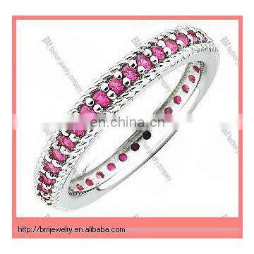 Simply Stacks Sterling Polished Simulated Ruby eternity rings jewelry