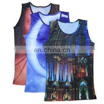 Sublimation custom burnout tank top men , burnout tank top women