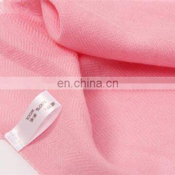 2017 Autumn Winter Mercerized Wool Herringbone Twill Weave Pattern Jacquard Scarf Women Plain Color Wool Shawl