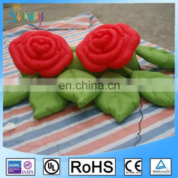 Giant Inflatable LED Red Rose Chain Inflatable Wedding Party Flower Chain