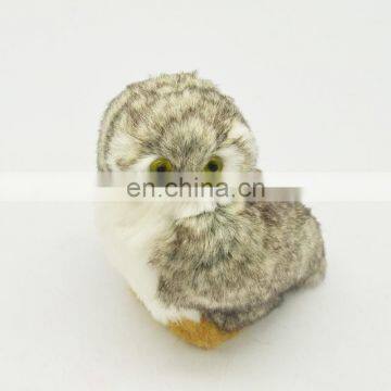 fake fur animals owl for gift 12cm