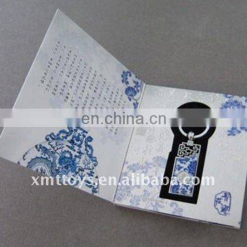 New Design Pretty key chain,Blue and white porcelain for key ring
