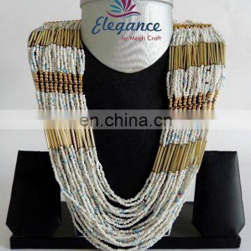 Indian exclusive woman costume jewellery-fashion jewelry-party wear jewelry-handmade beaded jewellery