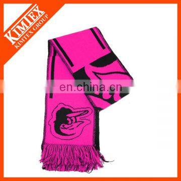 Promotional custom knit football fan scarf