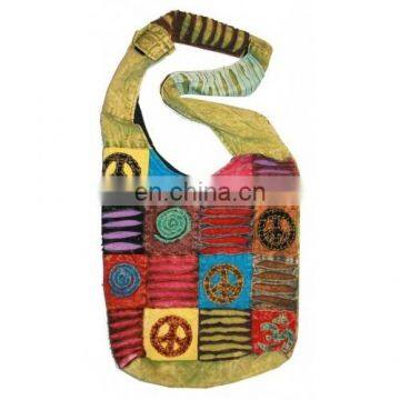 High Quality Canvas Designer Wholesale Cotton Hippie Sling Bag photo-5