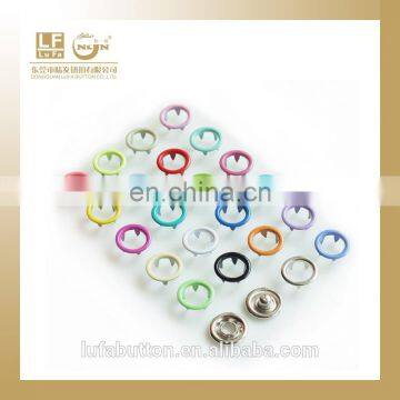 18L 10MM metal ring typed prong snap button studs for baby clothes lead free high quality