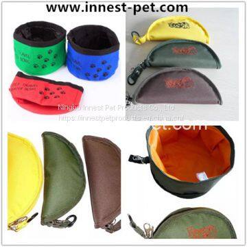 foldable nylon dog food bowl