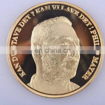 gold plated metal replica coin