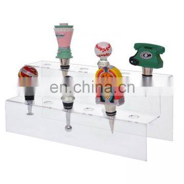 Clear acrylic Wine Bottle Stopper display Holder