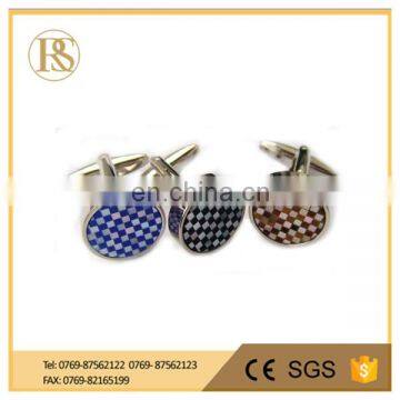 Round metal cufflink