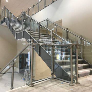 High Quality Outdoor Stainless Steel Glass Railings for Concrete Stairs / Balcony photo-5