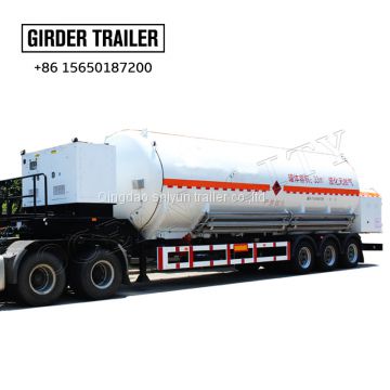 3 axles 52.6 cbm cryogenic liquid netrogen LNG Liquefied natural gas tank semi trailer for sale