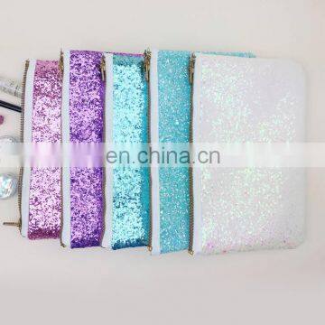 wholesale fashion glitter clutch bag cosmetic bag set