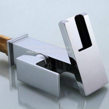 Wash Basin Faucet Copper Waterfall Wash Basin Faucet Single Hole Basin Hot and Cold Mixing Faucet photo-3