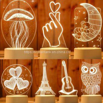 Hot sales bright 3D led light lamps wholesales