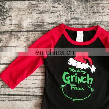 2021 Christmas Mommy and me T-shirt Tops Children Boys Girls Raglan Sleeve Tees Holiday Mom and Kids Clothing photo-5