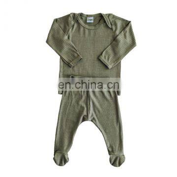 2020 Hot Sale Autumn Winter Ribbed Newborn Infant Baby Clothing Set Baby Gift Set photo-4