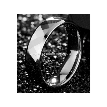 Faceted Tungsten Gold Ring
