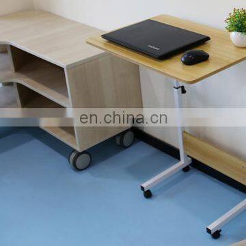 KSA Cheap Price Computer Desk Table With Mobile Wheels photo-3