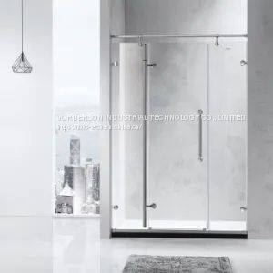 G28s21L Hotel Easy Assemble 304 Stainless Steel Tempered Glass Bath Wheeled Shower Screen