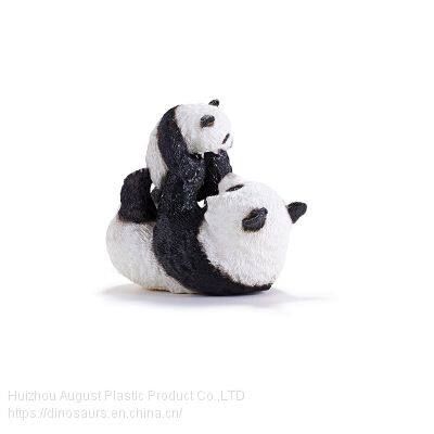 Plastic Female Giant Panda Figurine Soft Vinyl China Panda Animal Model Toys Jungle Animal Action Figure for Kids Gifts photo-3