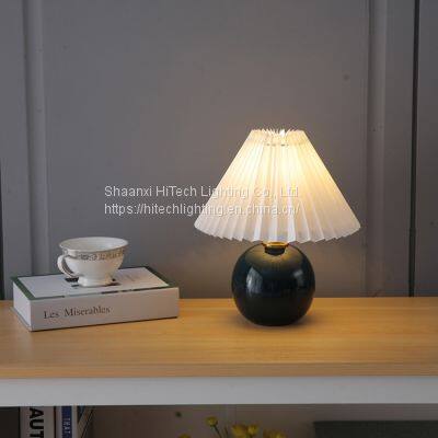 Led Night Light Usb Bedroom Bedside Lamp Decoration for Home Table Lamp Creative Nordic Retro Pleated Gift Desk Lamp photo-2