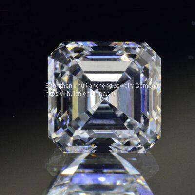 D Colour Excellent Asscher Cut Moissanite Loose Diamond Pass Tester Gems Stone For Jewelry making