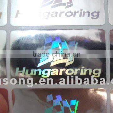Shiny reusable laser hologram sticker label