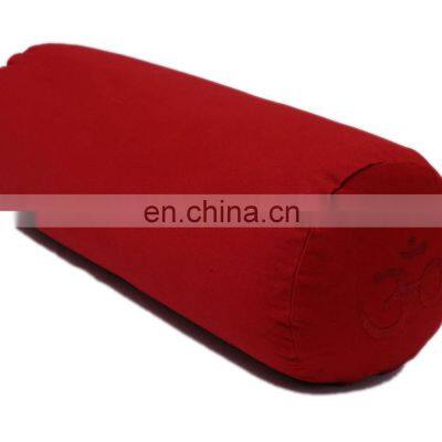 cylindrical shape custom printed 100% cotton canvas massage bolster Indian manufacturer