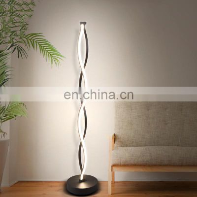 Nordic Decorative Creative Personality Wave Curve LED Eye Protection Stand Floor Lamp