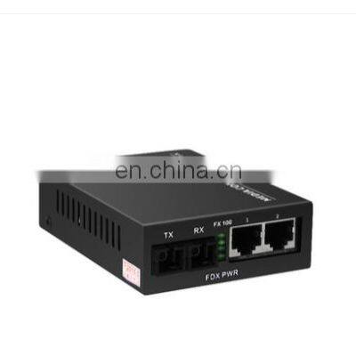 Media Converter Single Mode Dual Fiber 10 100M 1 Fiber Port 2 RJ45 Ethernet Port photo-2