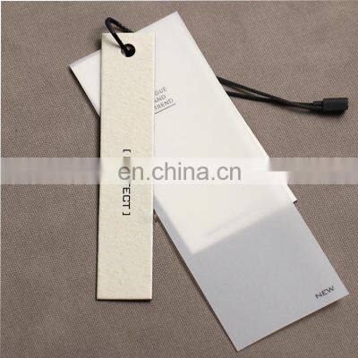 High-grade Butter Paper Embossing Black Logo Customized Women's Clothing Hangtag