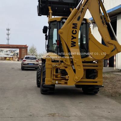 2022 NEW Hot selling   earth-moving machinery wheel escavator powerful engine chinese bulldozer with backhoe