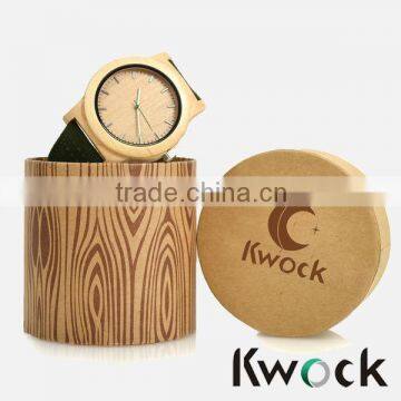 Leather Strap and Wooden Watch Water proof Wood watch for man Custom Wood leather Watch with wooden watch box display