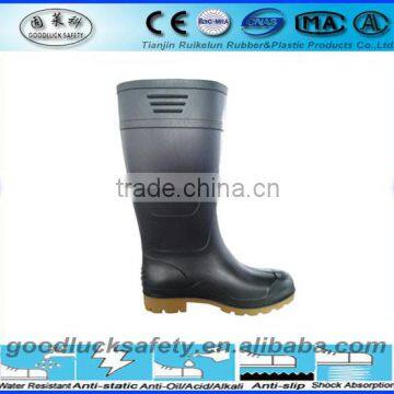 gray pvc working boots usd for industry resiatant to chemical