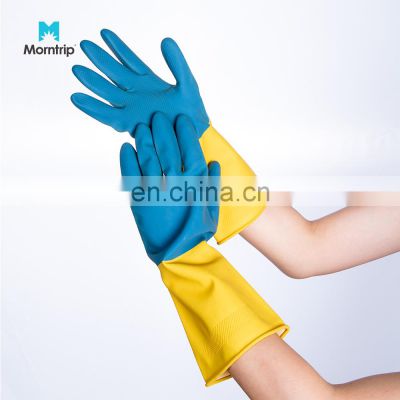 Customized Heavy Duty Chemical Oil Acid Water Resistant Industrial Garden Dish Washing Household Rubber Gloves Latex Glove