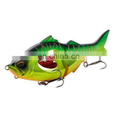 JOHNCOO10g 22.5g Bass Whopper Fish Lure Sinking Swimbait Segmented Multi Jointed lifelike Propeller Hard Fishing Lures Hard Bait