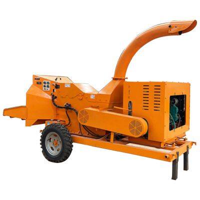 Diesel mobile wood crusher landscaping branch crusher large multi-functional mobile wood crusher