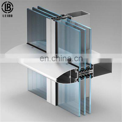 Exterior Building Aluminium Unitized Structural Glass Curtain Wall Window Wall