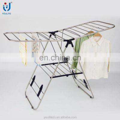 stainless steel foldable metal clothes rack