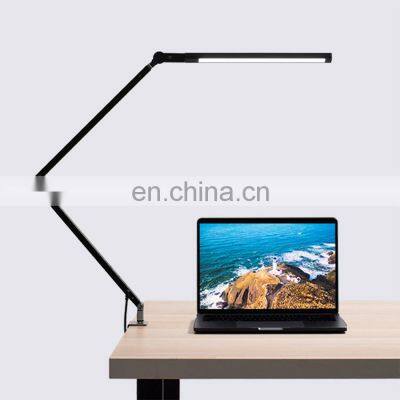 LED Folding Simple Long Arm Table Lamp 3 Lighting Stepless Dimming Brightness Eye-Caring Modes LED Desk Lamp