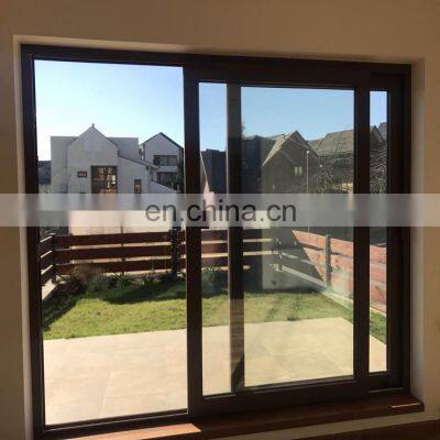 Yekalon Wooden Grain Filmed Oversized Fancy Design UPVC Window Wooden Like Sliding Pvc Window photo-3