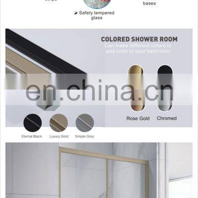 Sale Cheap Classic Design Bathroom Complete Sliding Door Frameless Tempered Glass Shower Enclosure photo-2
