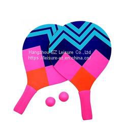 Wooden Beach Racket Ball Paddle Set Outdoor Game Toy