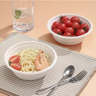 500ml Eco Friendly Biodegradable Food Packaging Salad Round Sugarcane Bagasse Paper Pulp Bowl With Lid (300/CS) photo-4